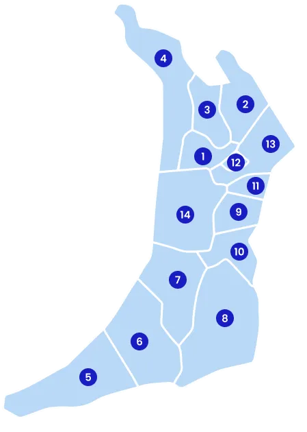 大阪府内JAのマップ
